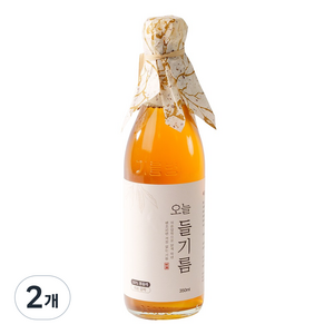 저온압착 통들깨 오늘들기름, 350ml, 2개