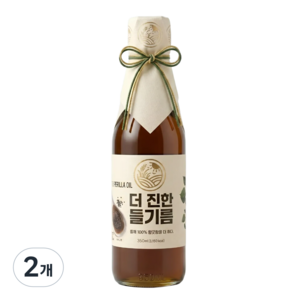[들녘] 전통압착 더 진한 통들깨100% 들기름, 350ml, 2개