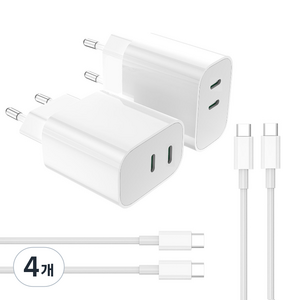 듀얼포트 c타입 고속 충전기 25W PPS 초고속 PD 충전기 C타입 케이블 1.8m 세트 삼성 아이폰 가정용 충전기