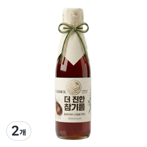 [들녘] 전통압착 더 진한 통참깨100% 참기름, 350ml, 2개