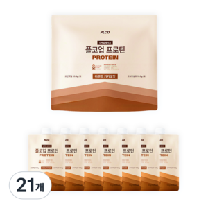 플코업 단백질 쉐이크 아몬드카카오맛 고단백 저당 WPI 식사대용, 50g, 21개
