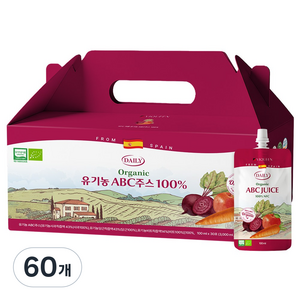 바이퀸 유기농 ABC주스 100% NFC착즙주스, 100ml, 60개