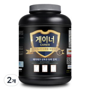 웨이테크 게이너 단백질 복합형 벌크업 헬스보충제, 4kg, 2개
