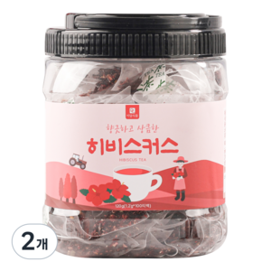 미세플라스틱 없는 생분해필터 미담식품 히비스커스 차 삼각티백, 100개입, 1.2g, 2개