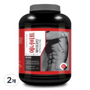 웨이테크 에너비트 웨이프로틴 WPC 고함량 단백질보충제 / 프로틴 쉐이크 파우더, 2kg, 2개