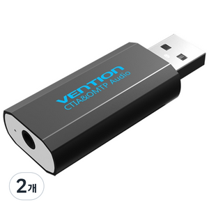 벤션 USB 사운드카드 어댑터 스테레오 외장형 블랙
