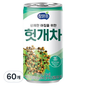 참맑은 헛개차, 175ml, 60개