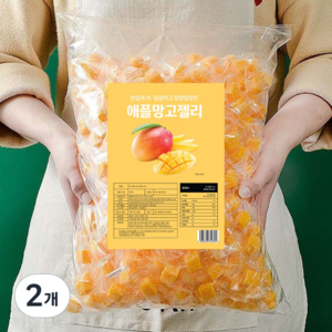 혜성식품 애플 망고젤리 디저트 간식, 1kg, 2개