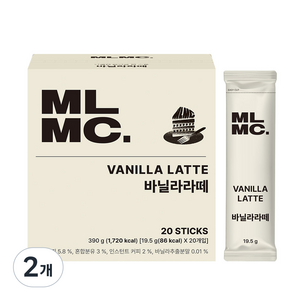 MLMC 바닐라 라떼 스틱, 20개입, 19.5g, 2개