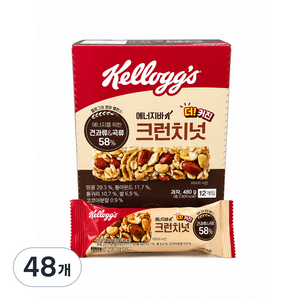 켈로그 에너지바K 크런치넛, 480g, 4개
