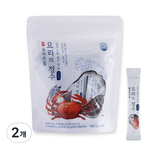 올바른가 요리의정수 분말육수 조미료 꽃게 해물맛 20개입 1팩, 70g, 2개