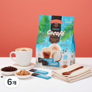 COCOFE 베트남 커피 코코넛 믹스 스틱 커피, 480g, 30개입, 6개