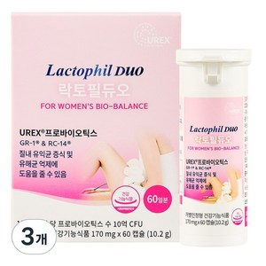 락토필듀오 덴마크 유산균 2개월분 60캡슐 국내 최초 여성 질유산균, 60정, 3개