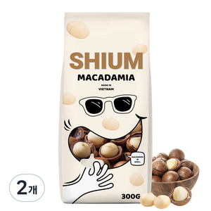 햇 마카다미아 큰사이즈 무첨가 까먹는 통 마카다미아, 300g, 2개