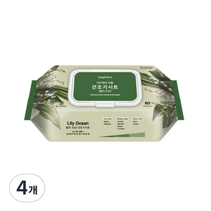 비긴에코 펴퓸 건조기시트 섬유유연제 릴리오션, 80개입, 4개