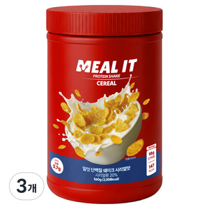 밀잇 식단관리 단백질 쉐이크 시리얼맛, 560g, 3개
