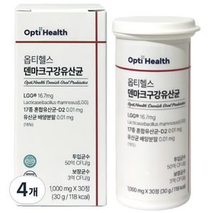 옵티헬스 덴마크 구강 유산균, 30정, 4개