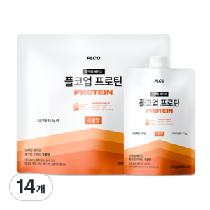 플코업 프로틴 곡물맛 단백질 쉐이크 파우치, 50g, 14개