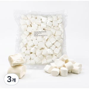 화이트 빅 마시멜로, 1kg, 3개