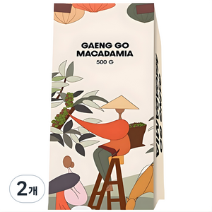 청정지역 25년 수확한 햇 까먹는 통 마카다미아 갱고 견과류, 500g, 2개