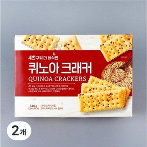 4번구워 더 바삭한 퀴노아 크래커, 340g, 2개