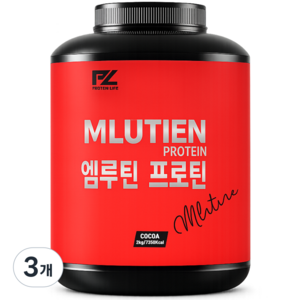 엠루틴프로틴 가성비 단백질 프로틴 헬스단백질보충제 근육증가, 2kg, 3개