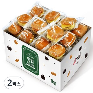 젤리젤리 부드럽고 촉촉한 한입 카스테라, 1kg, 2박스