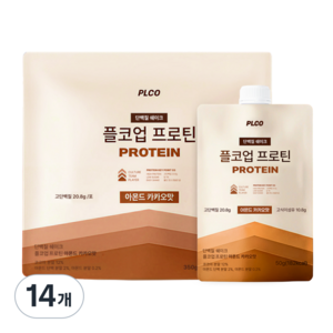 플코업 프로틴 아몬드카카오맛 단백질 쉐이크 파우치, 50g, 14개