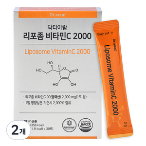 닥터아람 리포좀 비타민C 2000 분말 스틱, 90g, 2개