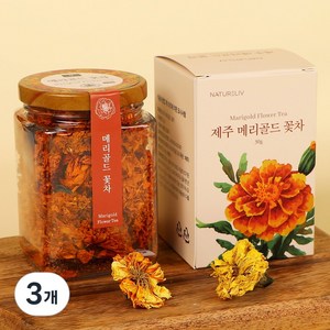 네이쳐리브 제주 수제 메리골드 꽃차 마리골드 꽃송이 용기형