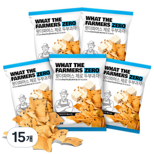 맛있는 건강 왓더파머스 오리지널 오븐에 구운 무설탕 두부과자 건강한 간식, 45g, 15개