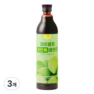 라이블링 파인쏙 매실맛 클렌즈 파인애플식초 대용량, 3개, 800ml