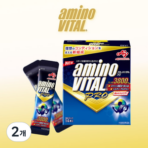 아미노바이탈 프로 3800mg 14포 자전거 러닝 등산 트레일런 스포츠 식품 아미노산 bcaa, 61.6g, 2개