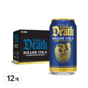 리퀴드데스 킬러 콜라향 스파클링 워터, 355ml, 12개