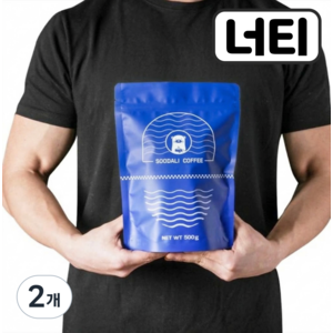 수달리커피 고소한 너티초코 블렌드 커피원두, 홀빈(분쇄안함), 500g, 2개