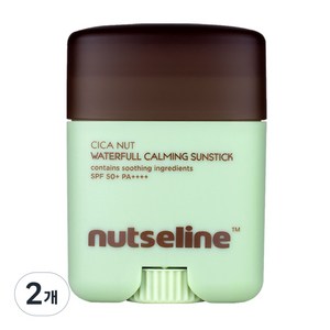 넛세린 시카 넛 워터풀 카밍 선스틱 SPF50+ PA++++, 20g, 2개