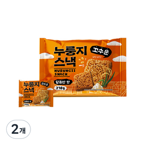 꼬수운 누룽지스낵 달콤한맛, 270g, 2개