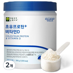 애플트리김약사네 초유 농축 프로틴 + 비타민D, 390g, 2개