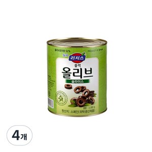 동서 리치스 슬라이스 블랙 올리브, 3kg, 4개