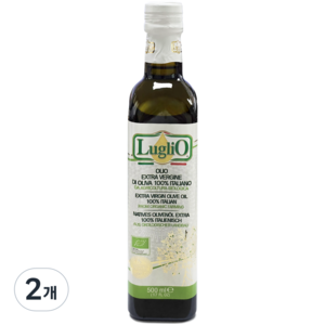 유기농 엑스트라버진 올리브오일, 500ml, 2개