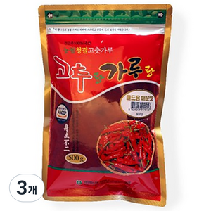 정품 청양농협 청양고추가루 25년 햇 고춧가루 골드용 매운맛, 500g, 3개