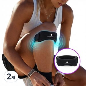 휴책 보호대연구소 무릎보호대 슬개건 슬개골 보호대 러닝 무릎 보호대 아대 관절 보호 밴드, 블랙, 2개