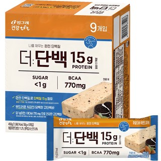더단백 마일드 프로틴바 – 아몬드쿠키 맛, 9개입, 450g 신타프로틴바 더단백 마일드 프로틴바 – 아몬드쿠키 맛, 9개입, 450g 신타프로틴바