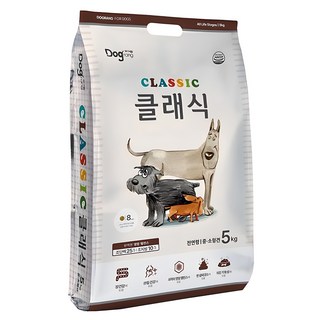 도그랑 전연령 중소형견 클래식 건식사료, 닭, 5kg, 1개