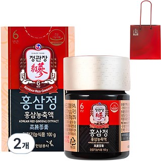 정관장 홍삼정+쇼핑백, 100g, 2개