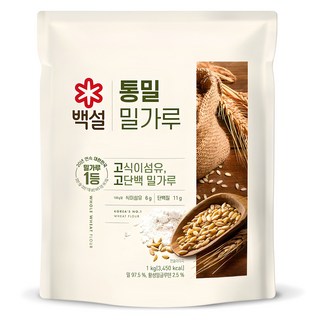 백설 통밀밀가루 1kg 1개 상품 이미지