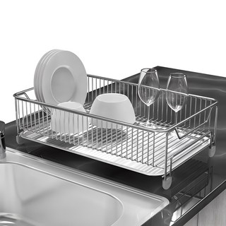 스타픽스 올 스텐 심플 식기 건조대 슬림형, 1단, 1개