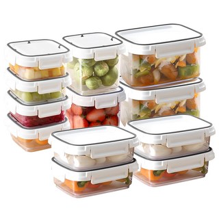 창신리빙 스카이락 밀폐 반찬용기 직중1호 4p + 직중2호 2p + 정1호 4p + 정2호x 2p 세트, 1개, 반찬용기 12p