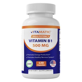 Vitamatic 維生素 B1 500 毫克膠囊, 1個, 120顆