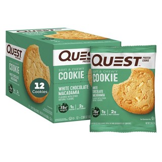 QUEST NUTRITION 柔軟耐嚼蛋白餅乾 白巧克力澳洲堅果 12 塊, 1個